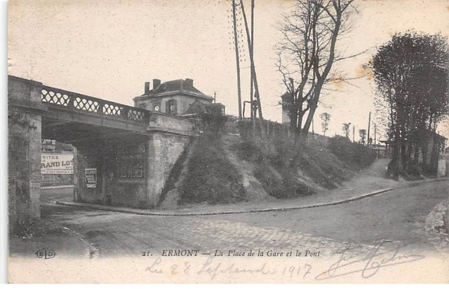 95.AM17873.Ermont.N°21.Place de la Gare et le Pont
