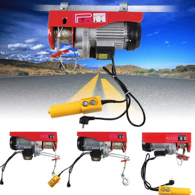 Palan électrique 3 En 1 NEWTRY 500KG | 1500W | Télécommande 120m | Interrupteur Sécurité Infrarouge