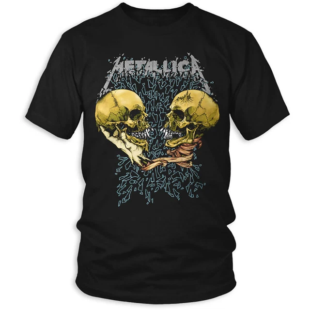 T-shirt Metallica Master Of Puppets Officiel - Noir, Manches Courtes, Coton, Neuf Avec étiquettes