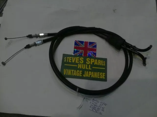 Yamaha Tt600,Tt225,Xt500,Xt600,Bw350 Throttle Cables, 1Vj-26302-00,Genuine Pair