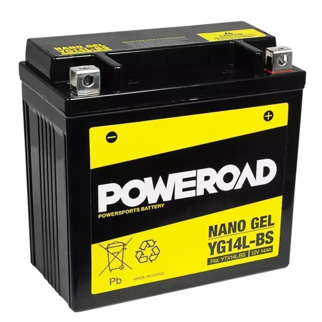 Batterie Gel für Harley Davidson Motorradbatterie YTX14L-BS