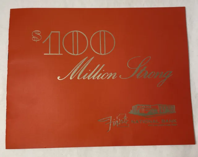1980 First National Bank Oakland MD booklet THE ONE HUNDRED MILLION DOLLAR