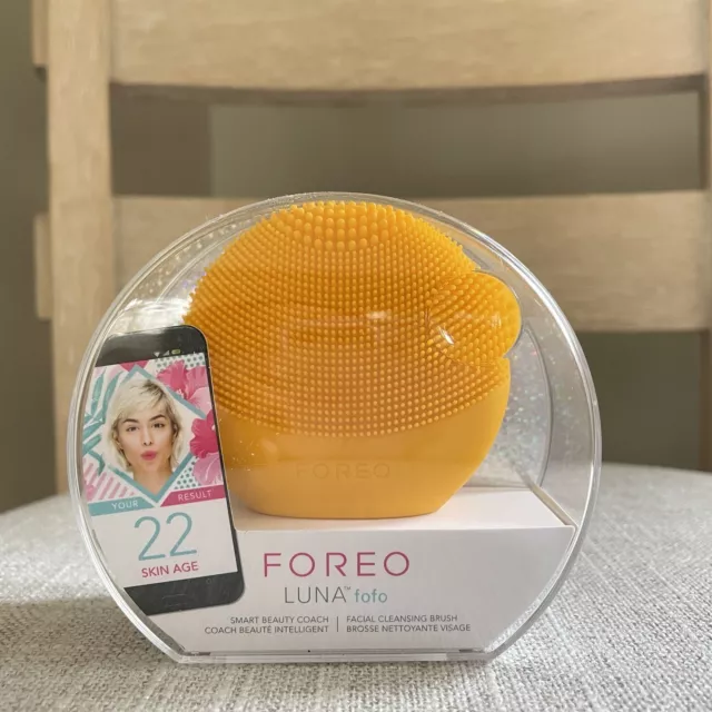 Foreo Luna Fofo Smart Silicone Facial Cleansing Massage Brush Sunflower Yellow