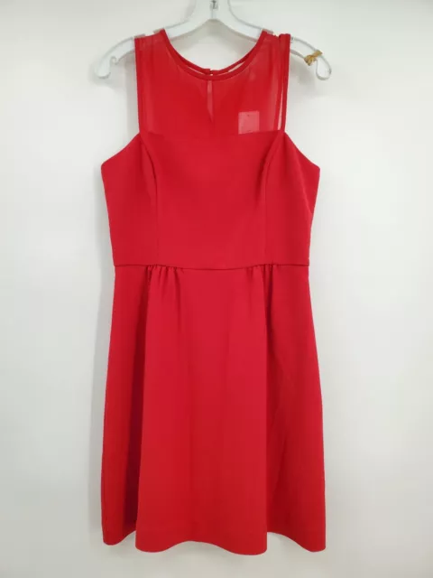 NWT Banana Republic Women's Red Sleeveless Round Neck Back Zip Mini Dress Sz 6P