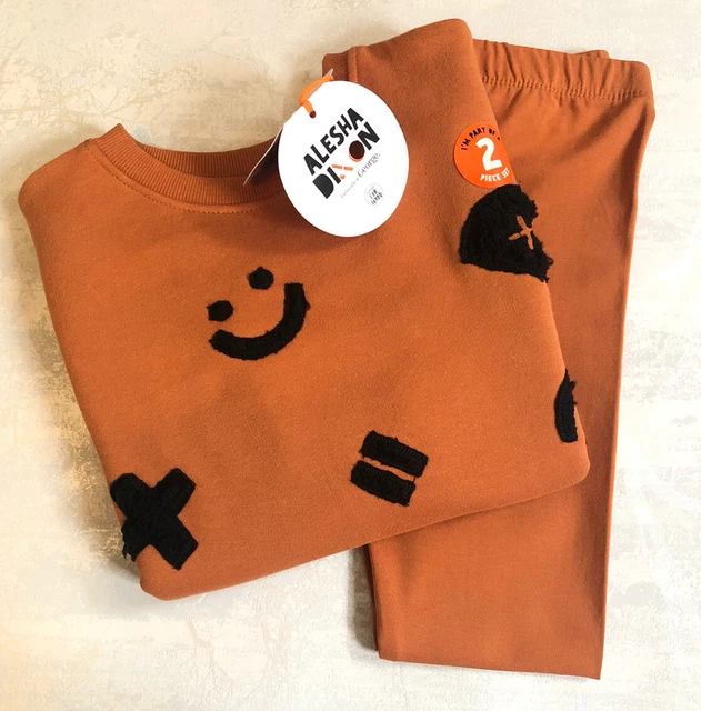 Alesha Dixon Girls Sweatshirt and Leggings, Tan Mix, Age 6-7, New RRP £16 9