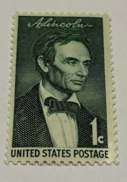 1959 Abraham Lincoln 1 Cent Stamp unused Mint Never Hinged/MNH