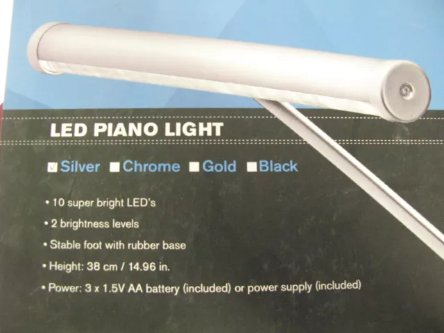 Pianoleuchte Stagg LED Piano Light SPLED10 Farbe: Silber (matt) 3