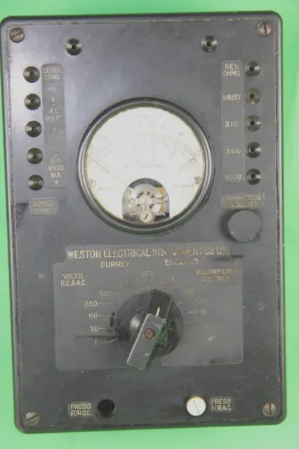 Vintage Multimeter Weston ELECTRICAL INSTRUMENTS  Model E665