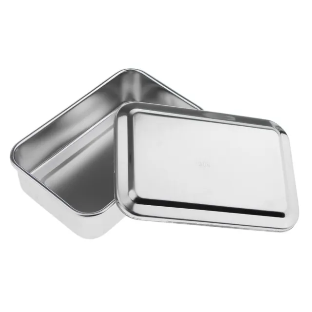 5.5" Stainless Steel  Instrument Dental Tool Box Disinfection Tray