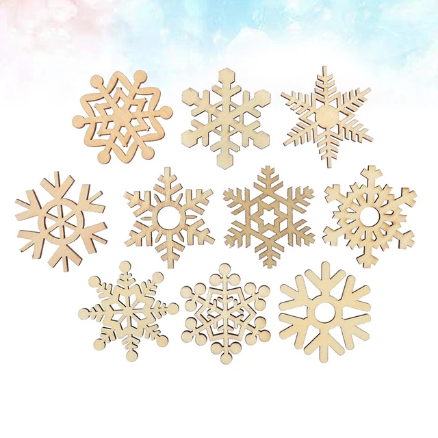 20 PCS HOLZSPÄNE Selber Machen Weihnachten Deko Weihnachtsdeko Anhänger