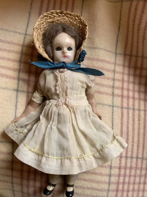Antique Victorian Wax Doll All Original 28 cms
