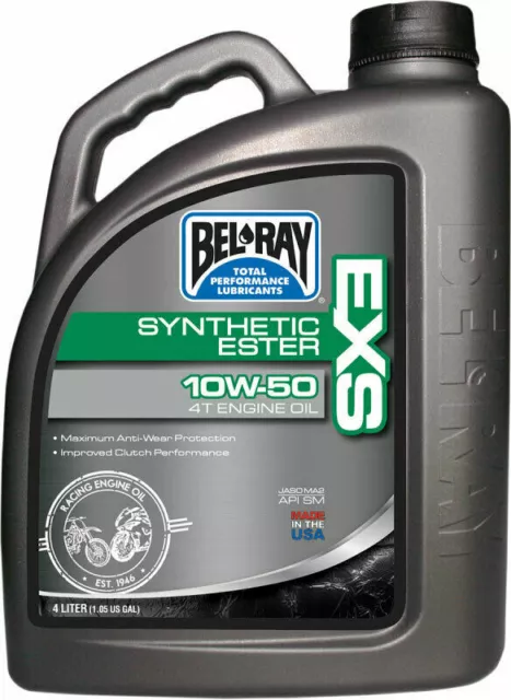 Bel-Ray EXS Full Synthetic Ester 4T Motor Oil | 10W-50 | 4 Liter | 99160-B4LW