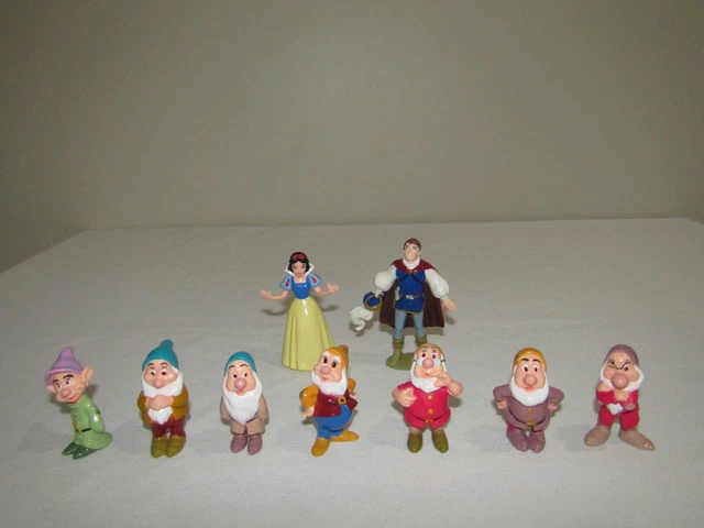 DISNEY SNOW WHITE and The Seven Dwarfs Figures Set of 9 Mattel 1993 £16 ...