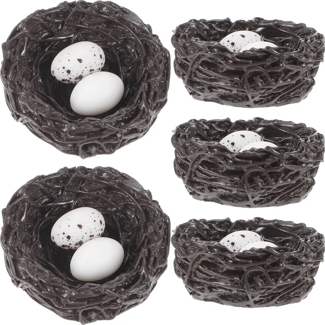 2 Nids D'hirondelle Simulés - Décoration Jardin Extérieur - Figurines Oiseaux Décoratives