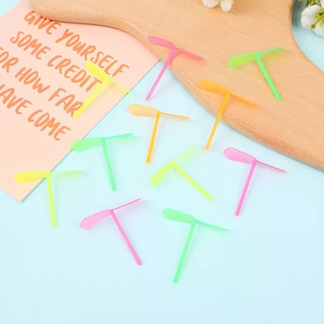 20pcs/set Fun Mini Bamboo Dragonfly Toy Plastic Rotating Flying Disk  Kids