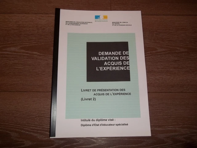 Page De Garde Certification Dc4 éducateur Spécialisé VAE LIVRET 2 ÉDUCATEUR SPÉCIALISÉ EN FDE*ENVOI 2 suite APRÈS PAIEMENT
