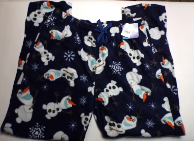 Disney Frozen Olaf Fleecy Lounge Polyester Mens Pajama Pants Size XL - 23455