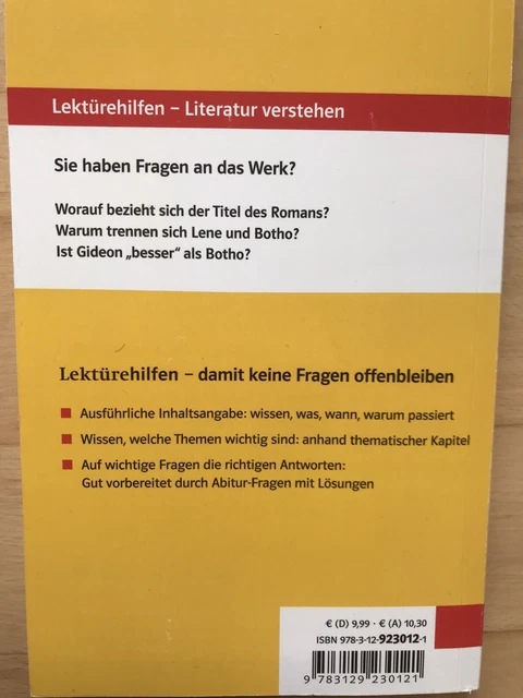 Lektürehilfen Irrungen, Wirrungen v. Theodor Fontane, Klett  inkl. Abitur-Fragen 2