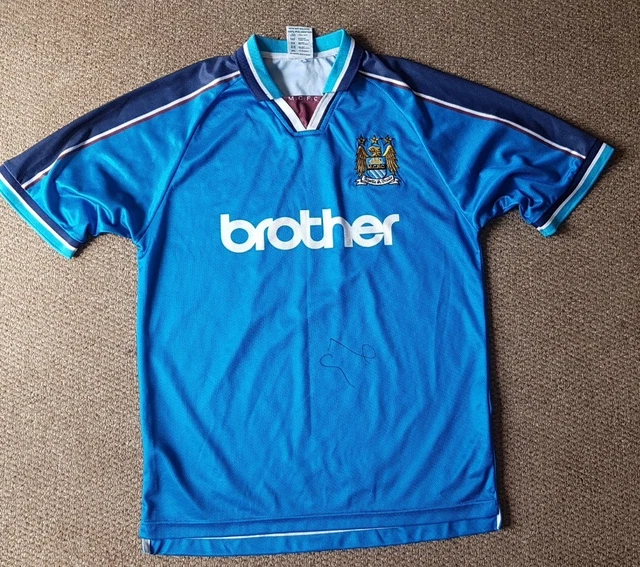 OASIS NOEL GALLAGHER signed Manchester City home shirt PROOF AFTAL