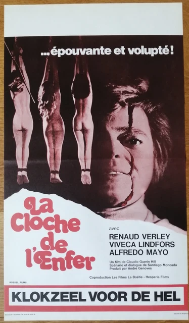 CLOCHE DE L'ENFER renaud verley horror affiche cinema belge originale '73