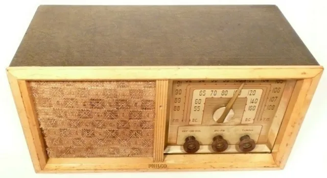 vintage du milieu du siècle moderne PHILCO AM / RADIO FM 50-926 fonctionne très bien / SONNE BIEN 2