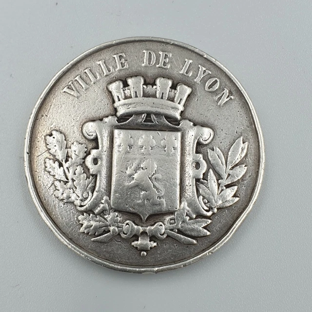 Lyon Medaille En Argent Massif Association Horticole Lyonnaise