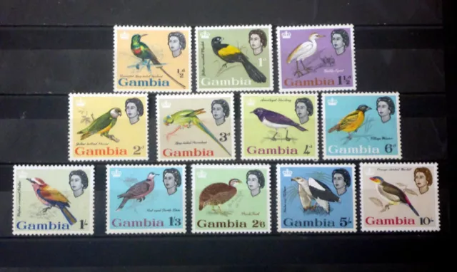 Gambia 1963 SG 193-204  Birds, Thematic, short set to 10s MNH. (B4544)