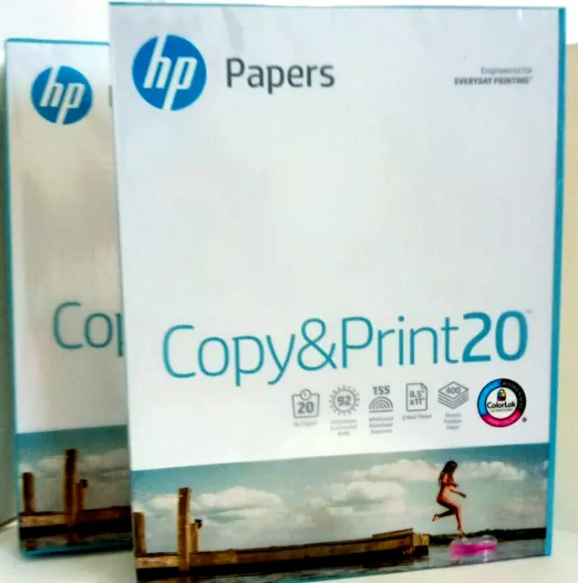 HP Everyday Copy & Print 400 Sheets 155 Whiteness Lot of 2