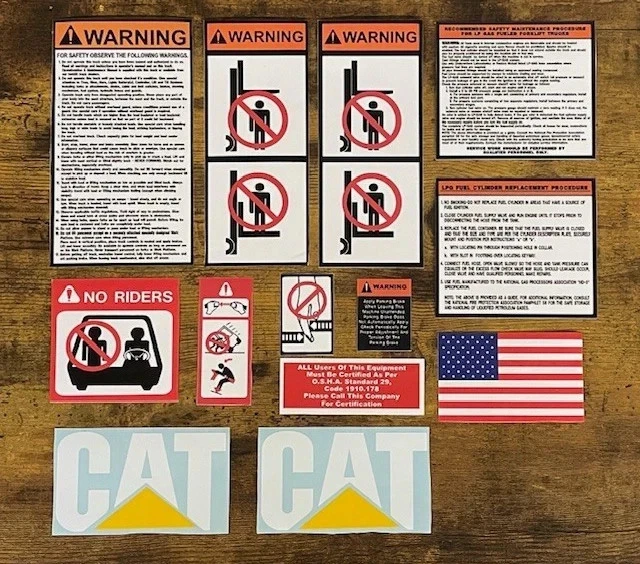 Caterpillar Forklift Sticker Decal - D MART PARTS