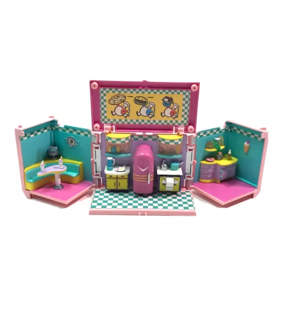 Polly Pocket 1999 Deluxe Mansion Dream Builders Diner Kitchen