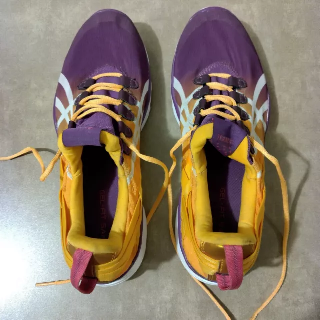 Asics Gel Fit Sana S465N Running Training Yellow/Purple Women's Shoes Size 9 2
