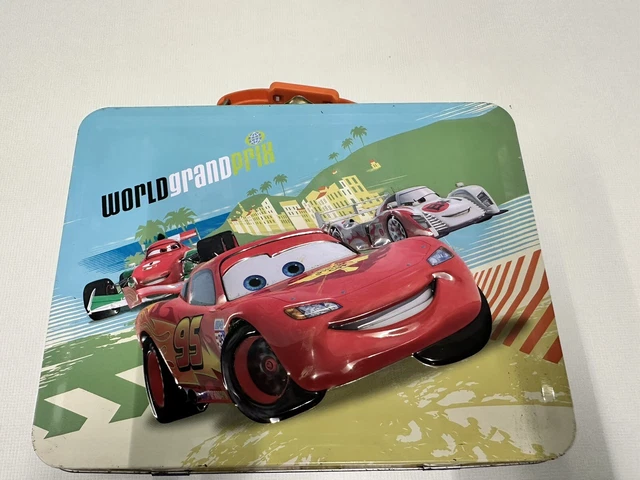 DISNEY PIXAR CARS 2 Lightning McQueen World Grand Prix Collectible Tin ...