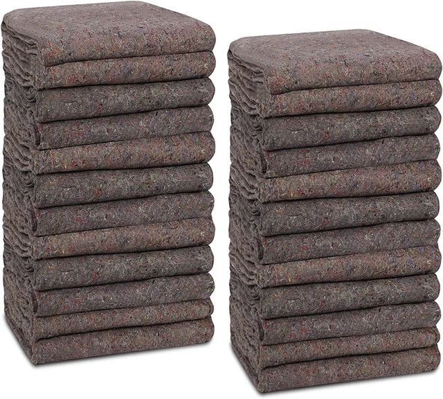 24 PACK HEAVY Duty Moving Blankets 53" x 74" Shipping Furniture