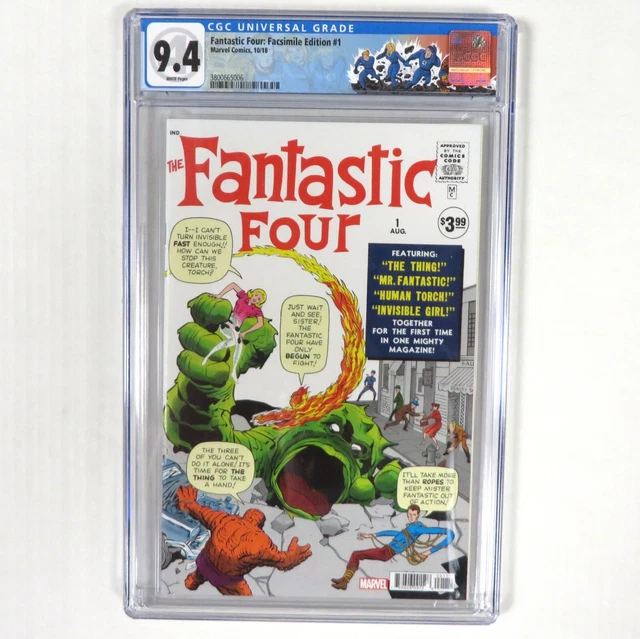 FANTASTIC FOUR FACSIMILE CGC Graded 9.4 2018 Marvel Comics CUSTOM LABEL