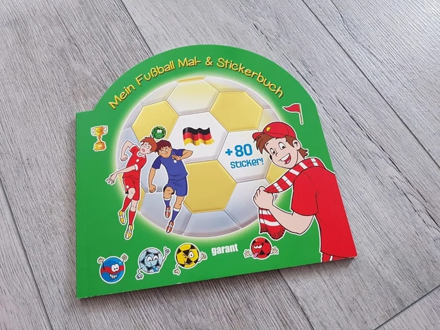 Mein Fußball Malbuch und Stickerbuch mit 80 Sticker _ garant