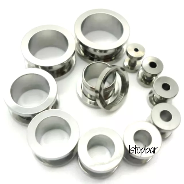 2Mm-30Mm Screw Back Fit Stainless Steel Expander Ear Flesh Tunnel Plug Stretcher