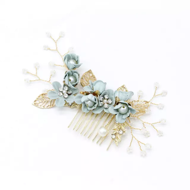 1PC Beautiful Fashionable Pearl Decor Clip Pin Rhinestone Flower Wedding Hair