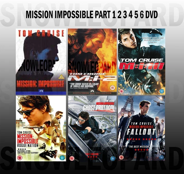 MISSION IMPOSSIBLE COMPLETE Movie Film 1 6 Collection Part 1 2 3 4 5 6 Dvd New 24.70 PicClick UK