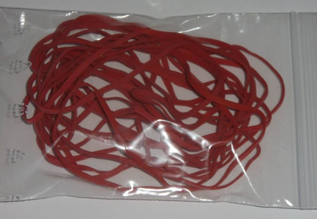 20 Stück Gummiringe rot Ø 100 mm 3 mm Gummibänder Haushaltsgummiringe NEU