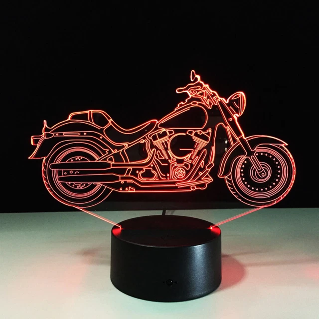3D LAMP VISUAL Light Effect Touch Colors Changes Night Light ...