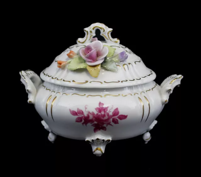 99840297 Tapa de porcelana Revestimiento de rosas Oro Modelado a Mano Rosa