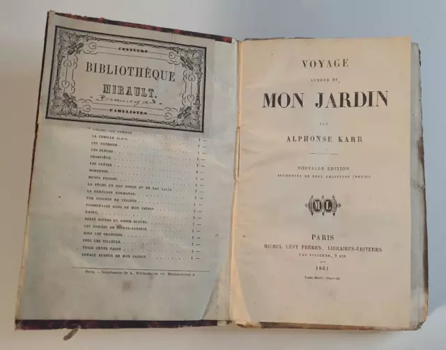 KARR ALPHONSE - Voyage autour de mon jardin - 1861