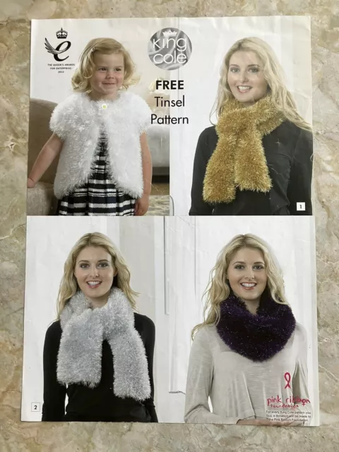 King Cole Chunky Scarf Jacket Adult Child Knitting Pattern  825.1.18