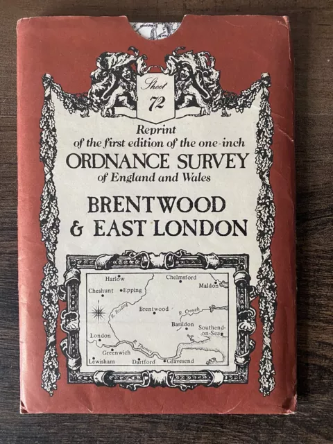 Old Ordnance Survey Map of Brentwood & East London Reprint of the first edition