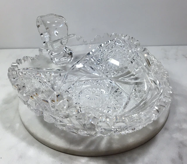 Hawkes ABP American Brilliant Cut Glass Nappy Dish Bowl