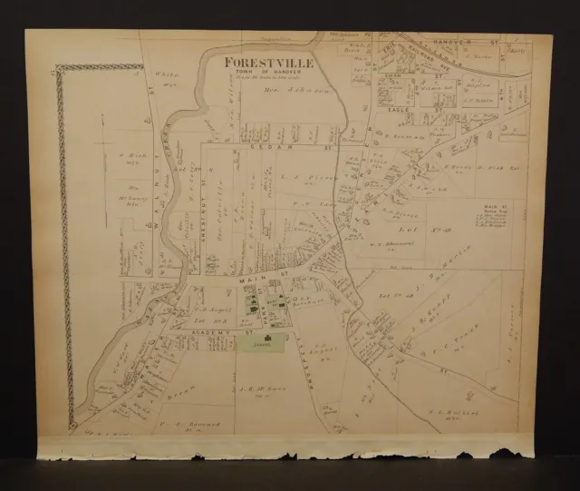 New York Chautauqua County Map Forestville Township 1881  L19#53