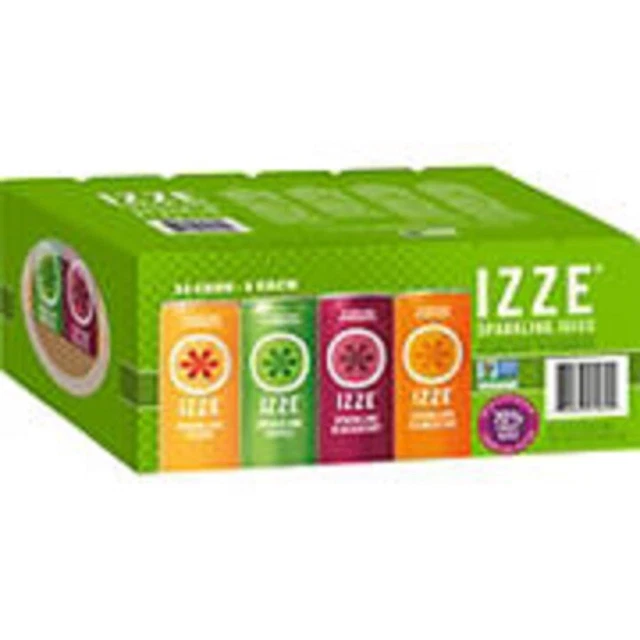 IZZE SPARKLING JUICE 4 Flavor Variety Pack (8.4 oz., 24 pk.) NO SHIP TO