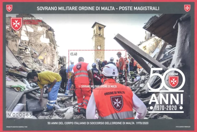 Smom - Ordine Di Malta 2020 Bf 50° Anniversario Cisom Offerta 75% Del Facciale!