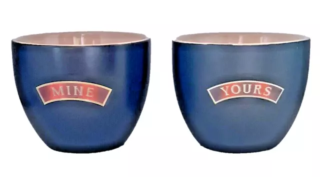 Mine And Yours Baileys Ceramic Cups 3in Tall Set Of Two Black Beige Coffee Tea