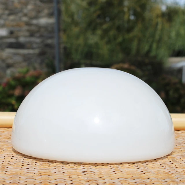 Demi-globe applique plafonnier en opaline blanche ø 15 cm